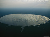 Circle of Clouds Reflected in the Mirrorlike Surface of Lac Tele Photographic Print by Michael Nichols