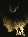 Cavers Descend a 152-Meter Deep Pit Inside Krubera Cave Photographic Print