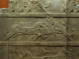 In a Frieze from Nineveh Their Last Ruler, Assurbanipal, Dispatches a Lion in This Sport of Kings Photographic Print