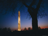 A Sunset View of the Illuminated Washington Monument Photographic Print by Todd Gipstein