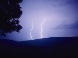Lightning Strikes over Pleasant Valley Photographie
