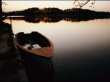 A Half-Sunken Rowboat Along an Inlet of the Chesapeake Bay Photographic Print