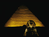 The Great Sphinx is illuminated at night Lámina fotográfica The Great Sphinx is illuminated at night Lámina fotográfica