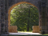 Stone Arches Open onto Campus Photographic Print
