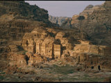 View of a Number of Nabataean Tombs Located East of the City Center Photographic Print