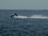 Jet Ski Rides Across Long Island Sound Photographic Print by Todd Gipstein