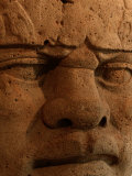 Close View of a Colossal Stone Head Carved by the Olmec Photographie par Kenneth Garrett