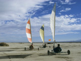 Land Yachting Across the Desert Floor Photographie