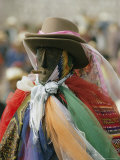 A Figure Dressed up for a Religious Celebration in Santiago Photographie