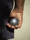 Bocce Bowler Holding a Ball Photographic Print