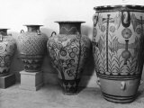 A photograph of ancient jars found in Knossos Lámina fotográfica A photograph of ancient jars found in Knossos Lámina fotográfica
