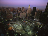 An Aerial View of Ground Zero and Surrounding Buildings Photographic Print