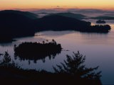 Adirondack Mountains Landscape with Lakes and Hills at Twilight Photographic Print by Maria Stenzel