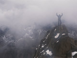 Rod Swatton Stands Triumphant Atop Firmans Tower Photographie