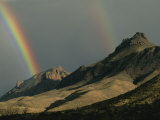 Double Rainbow over the Chisos Mountains Photographic Print
