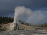 Lone Star Geyser with Rainbow Photographic Print