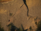 A Climber Heads up Curlys Diagonal Photographie
