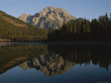 A View of Mount Moran from String Lake Photographie