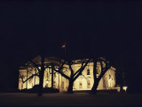 A Night View of the White House Decorated for the Holidays Photographic Print by Medford Taylor