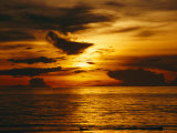 Sunset over Pacific Ocean, Yap Islands, Caroline Islands, Micronesia Photographic Print by Joe Stancampiano