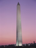Washington Monument with Lighting Photographic Print