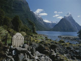 Grave Site Across from Mitre Peak Along Milford Sound Photographic Print