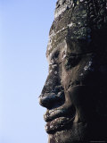 Side Profile of Of the Face of Avalokiteshvara in the Bayon Temple Photographic Print by Gina Martin