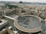 The Basilica and Colonnaded Square, Vatican City, Photographic Print