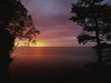 A Sunset over Lake Superior in the Apostle Islands Photographic Print by Raymond Gehman