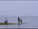 Fishermen in Virginias Tidewater Photographic Print by Medford Taylor