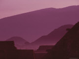 Early Morning View of Teotihuacan with Cerro Gordo in the Background Photographic Print by Kenneth Garrett