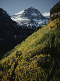 Snow-Covered Palmyra Peak Overlooks Autumn Foliage Fotografisk tryk af Paul Chesley Snow-Covered Palmyra Peak Overlooks Autumn Foliage Fotografisk tryk af Paul Chesley