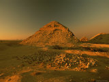 A view of crumbling pyramids near the Step Pyramid of Djoser Lámina fotográfica A view of crumbling pyramids near the Step Pyramid of Djoser Lámina fotográfica