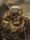 A Close View of a Mummy Exhumed at the Cemetary at Puruchuco-Huaquerones Photographic Print by Ira Block