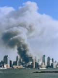 Smoke Billows over Manhattan after the September 11, 2001 Attack Photographie