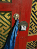 A Decorated Doorway in Ulaanbaatar, Mongolia Photographic Print