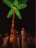 Fireworks on the Beach for the Beginning of Eid-Ul-Fitr Photographic Print