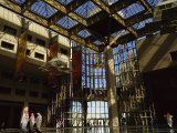 Students Walk under Skylights at King Saud University Photographic Print