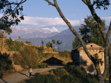 A Nepali Walks the Road to Dolakha Photographic Print by Michael S. Lewis