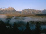 Fog Rising off the Snake River in the Early Morning Photographic Print