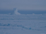 An Icescape of Frozen Sea Ice and a Freshwater Iceberg Photographic Print