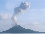 Smoke and Ash Rise from Krakatoa Volcano, Krakatan was the Original Name of This Volcano Photographic Print