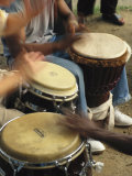 Drummers of Varied Backgrounds Join in the Mutual Language of Music Photographic Print