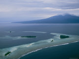 An Aerial View of the Solomon Islands, Focusing on an Area Where Pt 109 was Rammed and Sunk Photographic Print