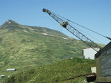 An American Bald Eagle Nest Built in the Nook of a Crane Photographic Print