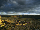 Twilight View of the Anasazi Ruins at Pueblo Bonito Photographic Print by Ira Block