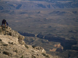 Biking across Sykes Ridge in the Pryor Mountains Photographie