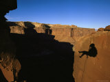 Photographer Rappels Off Desert Tower, Utah Photographic Print by Bill Hatcher
