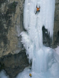 Ice Climber Tackling the Ro-Sham-Bo Formation Photographie