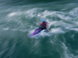 Kayaker Fights the Currents of the Rogue River Photographic Print